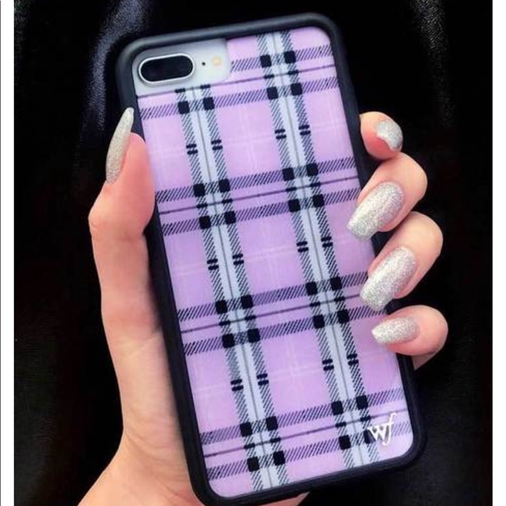 Wildflower lavender plaid case PRICE IS FIRM
